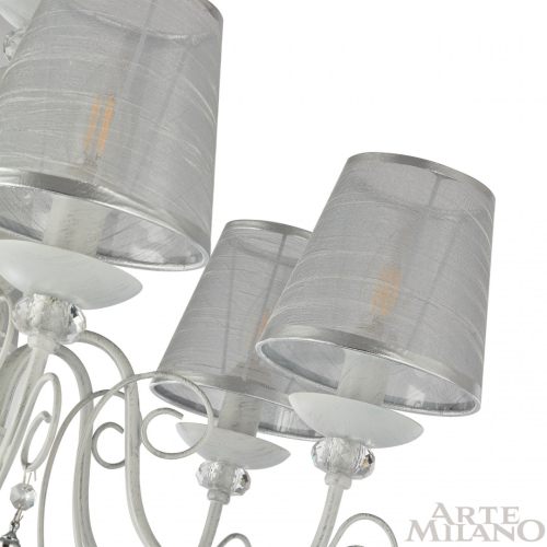Подвесная люстра Arte Milano 347620/8 WT+SL изображение в интернет-магазине Cramer Light фото 7