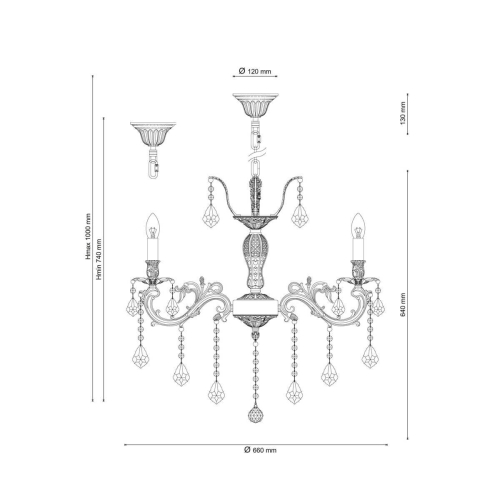 Подвесная люстра Lucia Tucci Barletta 122.8 Antique изображение в интернет-магазине Cramer Light фото 3