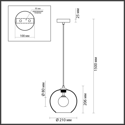 Подвесной светильник Odeon Light Lostar 4955/1 изображение в интернет-магазине Cramer Light фото 6