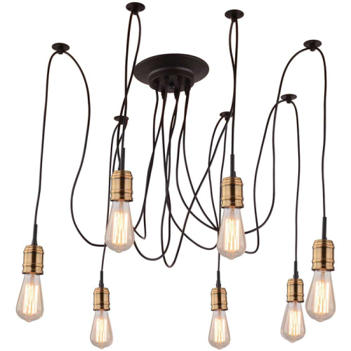 Подвесная люстра Arte Lamp Mazzetto A4290SP-7BK изображение в интернет-магазине Cramer Light