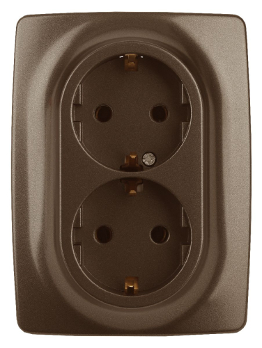 Розетка 2x2P+E Schuko Эра 12-2106-13 Б0031235 дополнительное фото