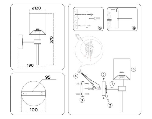 Бра Ambrella Light High Light Classic LH72375 дополнительное фото фото 6