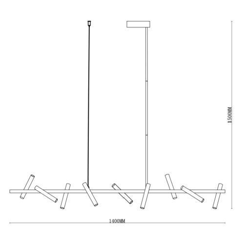 Подвесной светильник iLedex Telescope 2688-140 BK изображение в интернет-магазине Cramer Light фото 5