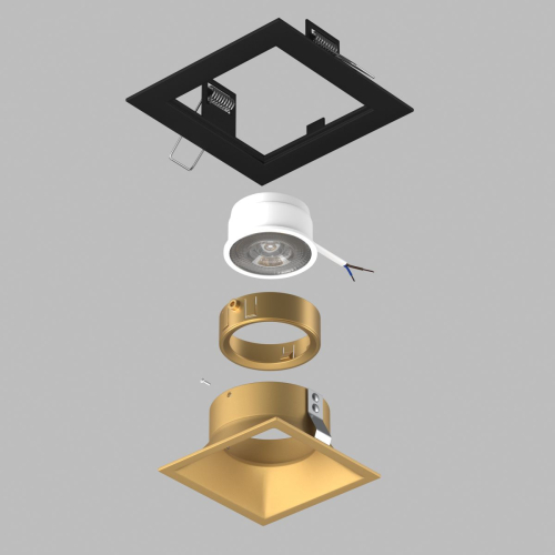 Встраиваемый светильник Lightstar Domino (214517+214503+214003) D51703GMOD изображение в интернет-магазине Cramer Light фото 3