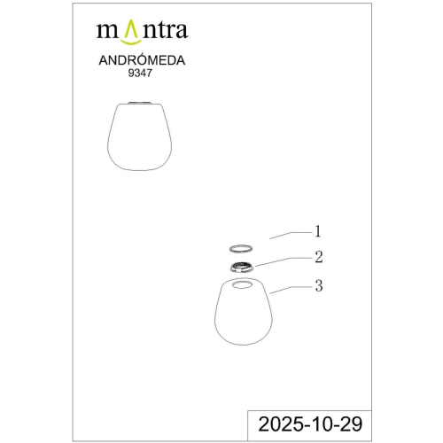 Плафон Mantra Andromeda 9347 изображение в интернет-магазине Cramer Light фото 3