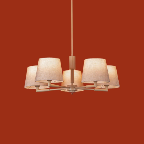 Люстра на штанге Freya Butler FR2057PL-05BG изображение в интернет-магазине Cramer Light фото 3