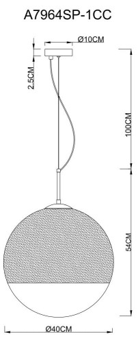 Подвесной светильник Arte Lamp Jupiter Chrome A7964SP-1CC изображение в интернет-магазине Cramer Light фото 2