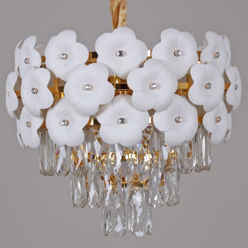 Подвесная люстра Illumico IL8139-5РLY-39 GD WT изображение в интернет-магазине Cramer Light фото 2