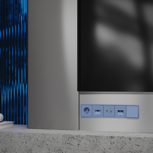 Накладка для розетки с заземлением Voltum S70 (деним) VLS000615 дополнительное фото фото 5