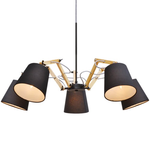 Подвесная люстра Arte Lamp Pinocchio A5700LM-5BK изображение в интернет-магазине Cramer Light фото 5