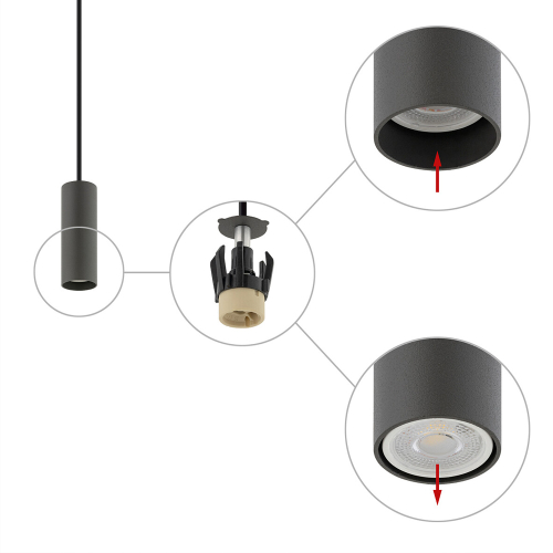 Подвесной светильник Nowodvorski Fourty S Gray 10901 изображение в интернет-магазине Cramer Light фото 4