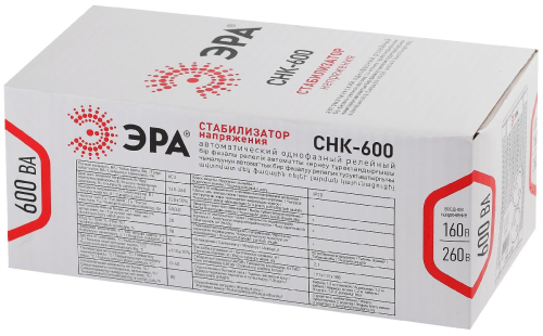 Стабилизатор Эра СНК-600 Б0032468 дополнительное фото фото 2