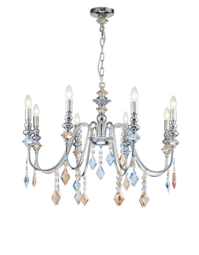 Подвесная люстра Lucia Tucci Maya 4450.8 Chrome изображение в интернет-магазине Cramer Light