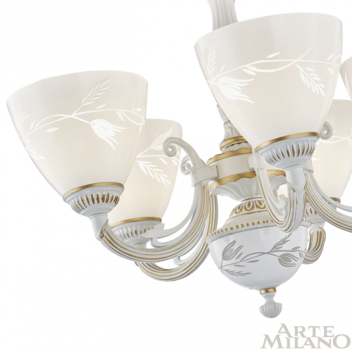 Подвесная люстра Arte Milano 343659/5 WT+G изображение в интернет-магазине Cramer Light фото 7