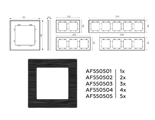 Рамка двухместная Ambrella Volt Platos AF550502 дополнительное фото фото 4