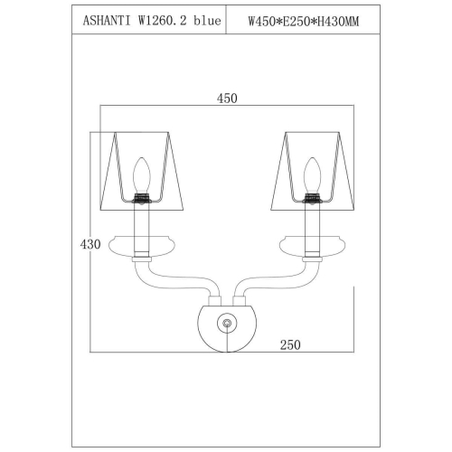 Бра Lucia Tucci Ashanti W1260.2 blue дополнительное фото фото 2