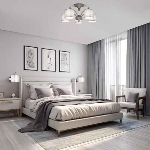 Потолочная люстра Eurosvet Adagio 60080/5 сатин-никель изображение в интернет-магазине Cramer Light фото 5