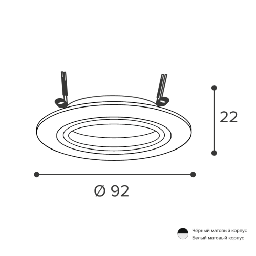 Встраиваемый светильник Wolta Alto WDL-GU5.3/01BL-R изображение в интернет-магазине Cramer Light фото 2