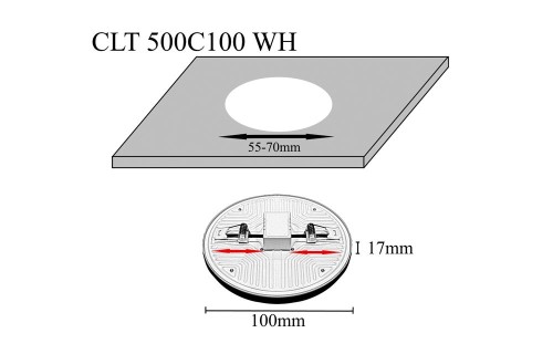 Встраиваемый светильник Crystal  Lux CLT 500C100 WH 3000K изображение в интернет-магазине Cramer Light фото 3