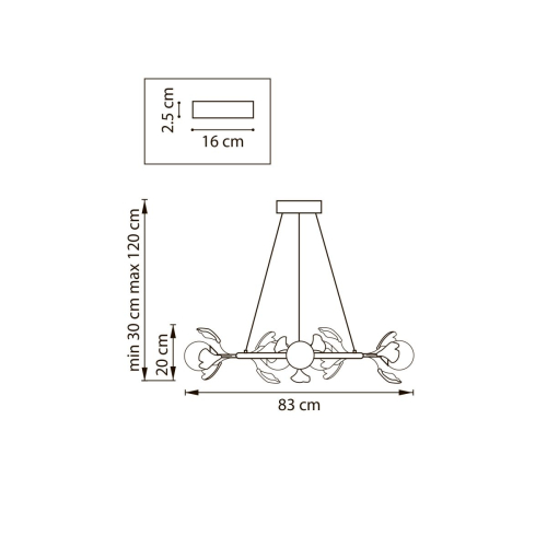 Подвесная люстра Lightstar Ceramo BW 799097 изображение в интернет-магазине Cramer Light фото 2