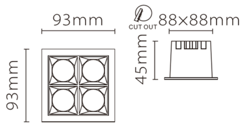 Встраиваемый светильник Fiberli XL003-4T 12130303 изображение в интернет-магазине Cramer Light фото 6