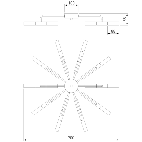 Потолочная люстра Bogates Bastone 347 Smart (551) a054000 изображение в интернет-магазине Cramer Light фото 5