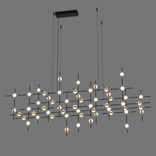 Подвесная люстра Delight Collection Molecular 55 black/gold изображение в интернет-магазине Cramer Light фото 2