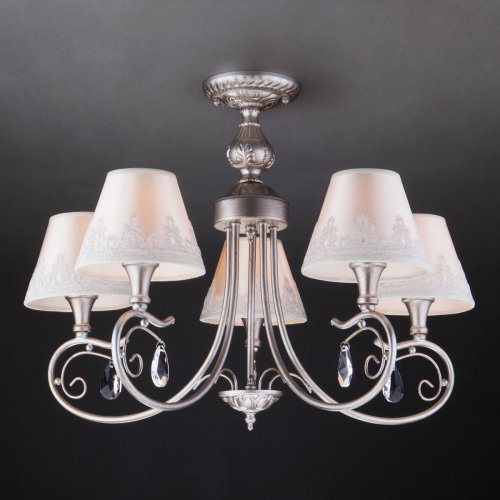 Потолочная люстра Eurosvet Incanto 60069/5 серебро изображение в интернет-магазине Cramer Light фото 3