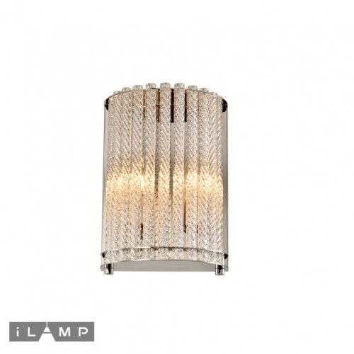 Настенный светильник iLamp Manhattan W2554-2 Nickel изображение в интернет-магазине Cramer Light