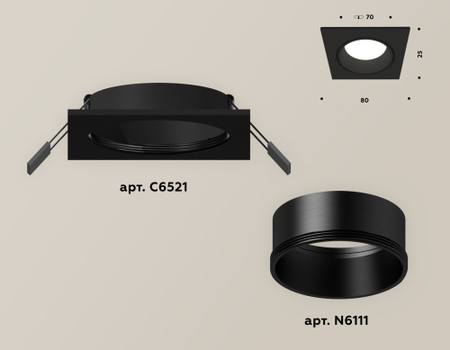 Встраиваемый светильник Ambrella Light Techno XC6521002 (C6521, N6111) изображение в интернет-магазине Cramer Light фото 2