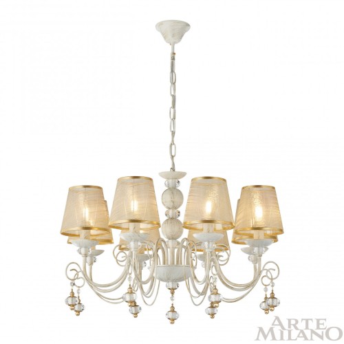 Подвесная люстра Arte Milano 347620/8 WT+G изображение в интернет-магазине Cramer Light фото 3