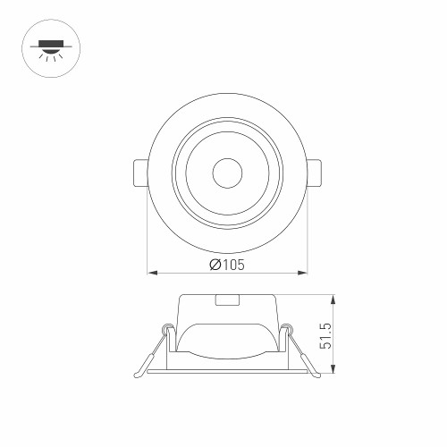 Светильник Downlight Arlight Polar 032311 изображение в интернет-магазине Cramer Light фото 4