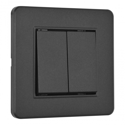 Выключатель двухклавишный Arte Milano SET16-1-30-2 black дополнительное фото