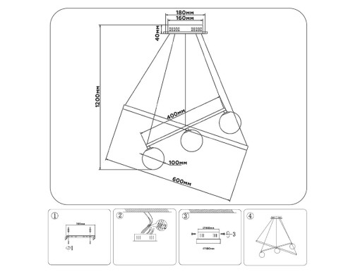 Подвесная люстра Ambrella Light LineTech FL66321 изображение в интернет-магазине Cramer Light фото 8