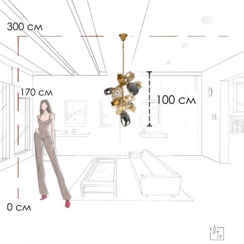 Подвесная люстра Loft IT Britannica 10401/600M изображение в интернет-магазине Cramer Light фото 10