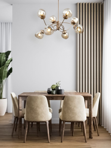 Люстра на штанге Freya Volani FR8017PL-08MG изображение в интернет-магазине Cramer Light фото 4