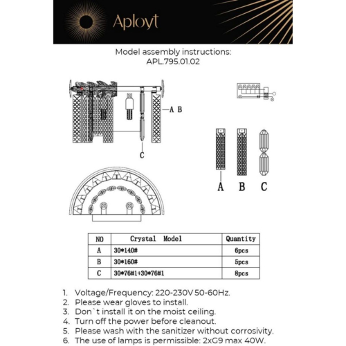 Настенный светильник Aployt Elouisa APL.795.01.02 изображение в интернет-магазине Cramer Light фото 2