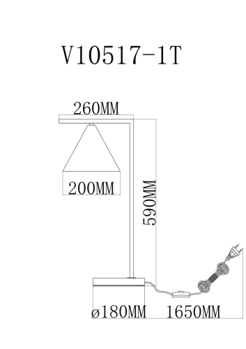 Настольная лампа Moderli Omaha V11595-1T изображение в интернет-магазине Cramer Light фото 7