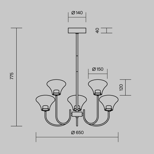 Люстра на штанге Maytoni Dynasty MOD402PL-L20BS3K изображение в интернет-магазине Cramer Light фото 6