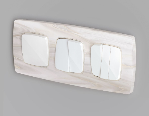 Лицевая панель для выключателя двухклавишного Ambrella Volt Omega OP1030 дополнительное фото фото 2