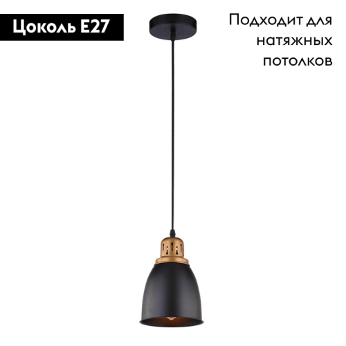 Подвесной светильник Arte Lamp Eurica A4248SP-1BK изображение в интернет-магазине Cramer Light фото 2
