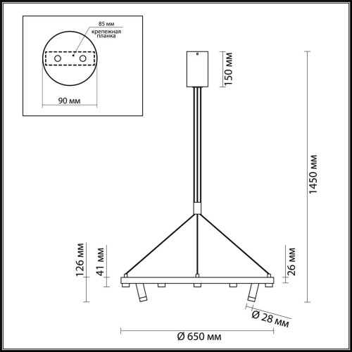 Подвесной светодиодный светильник Odeon Light Beveren 3918/48L изображение в интернет-магазине Cramer Light фото 3