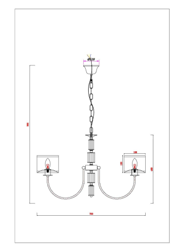 Подвесная люстра Arte Lamp Attore A4092LM-5CC изображение в интернет-магазине Cramer Light фото 2