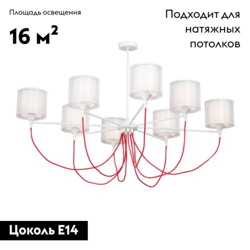 Потолочная люстра Vitaluce V4494-0/8PL изображение в интернет-магазине Cramer Light фото 2