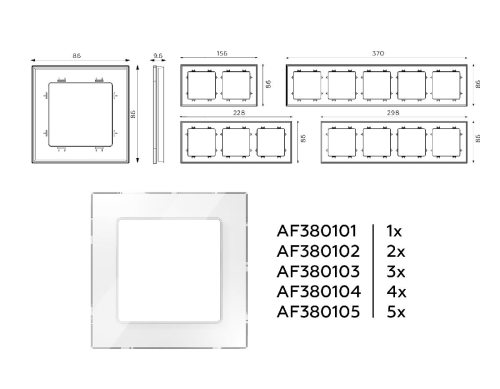 Рамка двухместная Ambrella Volt Platos AF330102 дополнительное фото фото 4