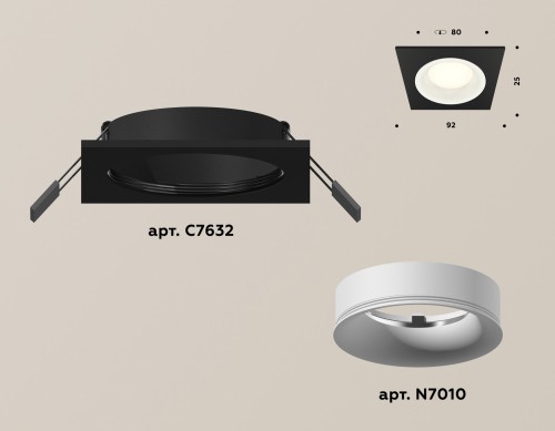 Встраиваемый светильник Ambrella Light Techno XC7632001 (C7632, N7010) изображение в интернет-магазине Cramer Light фото 2