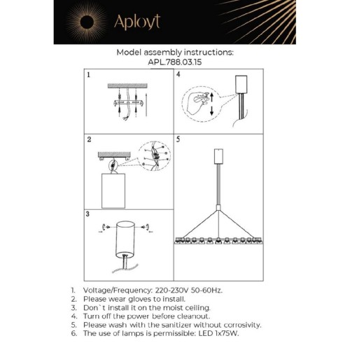 Подвесная люстра Aployt Rezeda APL.788.03.15 изображение в интернет-магазине Cramer Light фото 2