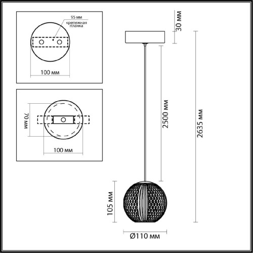 Подвесной светильник Odeon Light Crystal 5007/5LA изображение в интернет-магазине Cramer Light фото 6