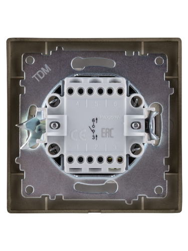 Выключатель одноклавишный Лама TDM Electric SQ1815-0701 дополнительное фото фото 4