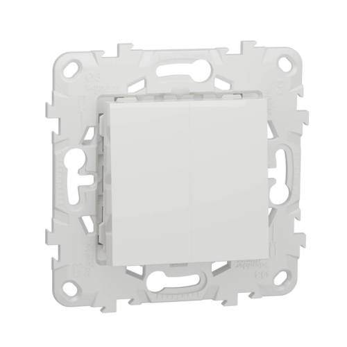 Переключатель двухклавишный Schneider Electric Unica New NU521318 дополнительное фото
